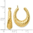 thumbnail image 3 of 14K Yellow Gold Polished Twisted Hollow Hoop Earring Jackets (24 X 6) Made In Puerto Rico e627j, 3 of 5