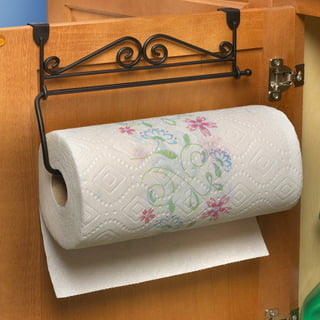 NOGIS 2 Pack Paper Towel Holder Dispenser Under Cabinet Paper Roll Holders (NO  Drilling) for Kitchen Bathroom, Hanging Paper Towel Rack Hanger Over the  Door, Humanized Design (Black) 