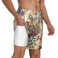 thumbnail image 3 of Balery Floral With Birds And Fantasy Flowers Mens Swim Trunks Swim Shorts for Men Quick Dry Inseam Beach Shorts with Compression Liner Pocket-Large, 3 of 9