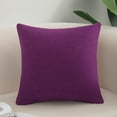 thumbnail image 1 of Nvzi 1 funda de almohada de lino y algodón de color sólido, funda de almohada simple de color puro, con cualquier cama es brillante 19,69 x 27,56 pulgadas (púrpura), 1 of 5