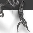 thumbnail image 6 of LEORX Wall Sculptures Wall Decoration Man Statue Silver Resin Artistic Touch 1Pack, 6 of 6