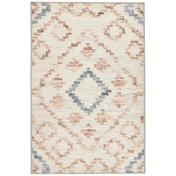 Dash & Albert Jelly Roll Machine Washable Rug, 4' x 6', Sky