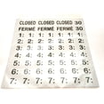 thumbnail image 4 of Business Hours Sign with Sticker Decal Numbers - 11.8" x 7.87" Red, 4 of 5