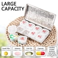 thumbnail image 2 of 7-Days a Week Metal Pill Box - Medication Planner with Medication Dispenser, Fine Pattern, Food Grade PP Compartment.(Silver), 2 of 7