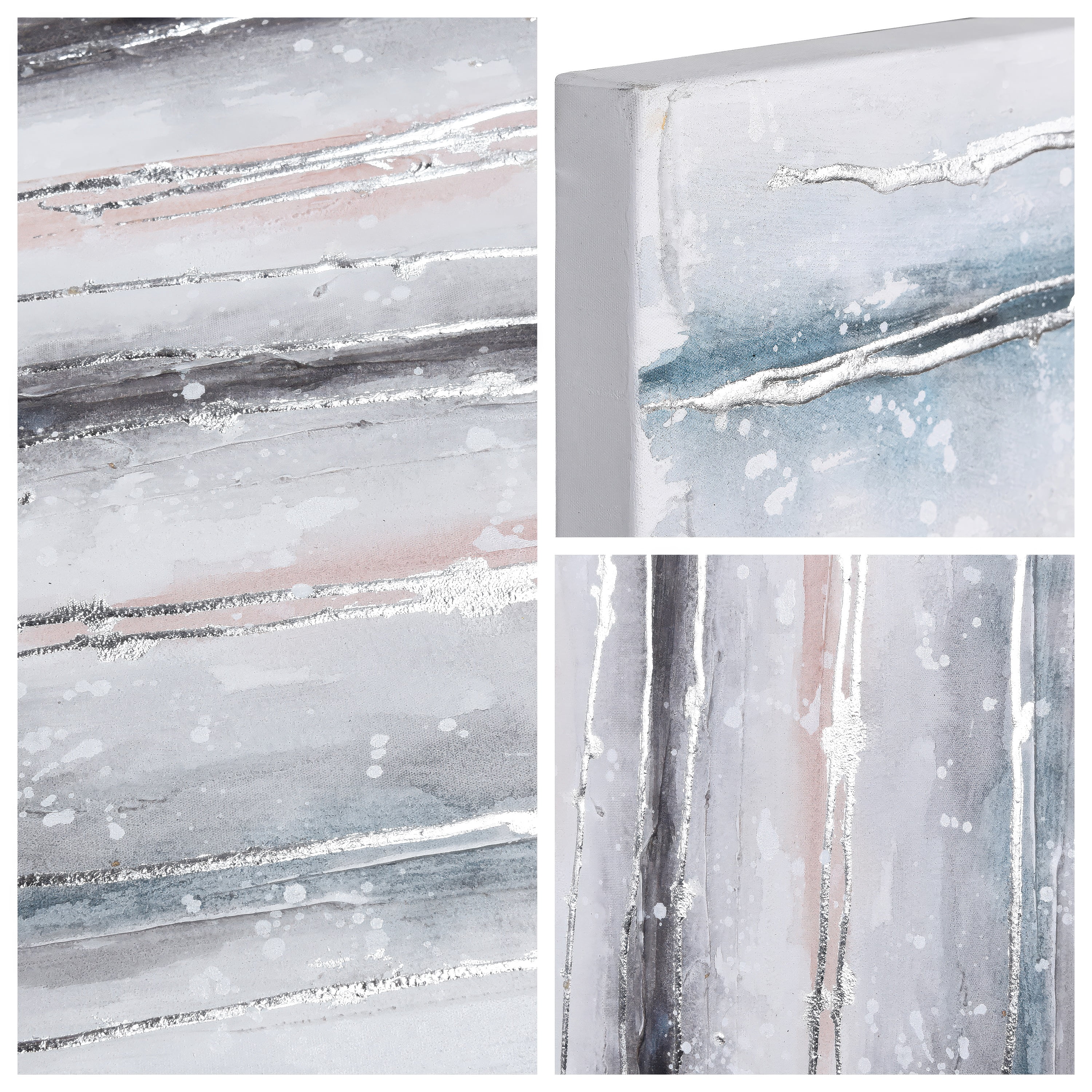 Empire Art Direct Blue Roads Textured Metallic Hand Painted Wall Art, 30" x 40" x 1.5", Ready to Hang