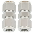 thumbnail image 4 of Adaptador de tubo de compresión de acero inoxidable, 2 piezas Adaptador de tubo de compresión de ajuste de compresión de acero inoxidable 316 Aspecto llamativo, 4 of 9