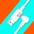 thumbnail image 2 of axGear 3Ft Micro USB Cable Right Angle Fast Charging with Socket (White Only), 2 of 5