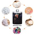 thumbnail image 6 of Yayeee 2 Pack Qtip Holder Bathroom Cotton Swab Canister with Lid Clear Dispenser Set, Black Watercolor Space, 6 of 6