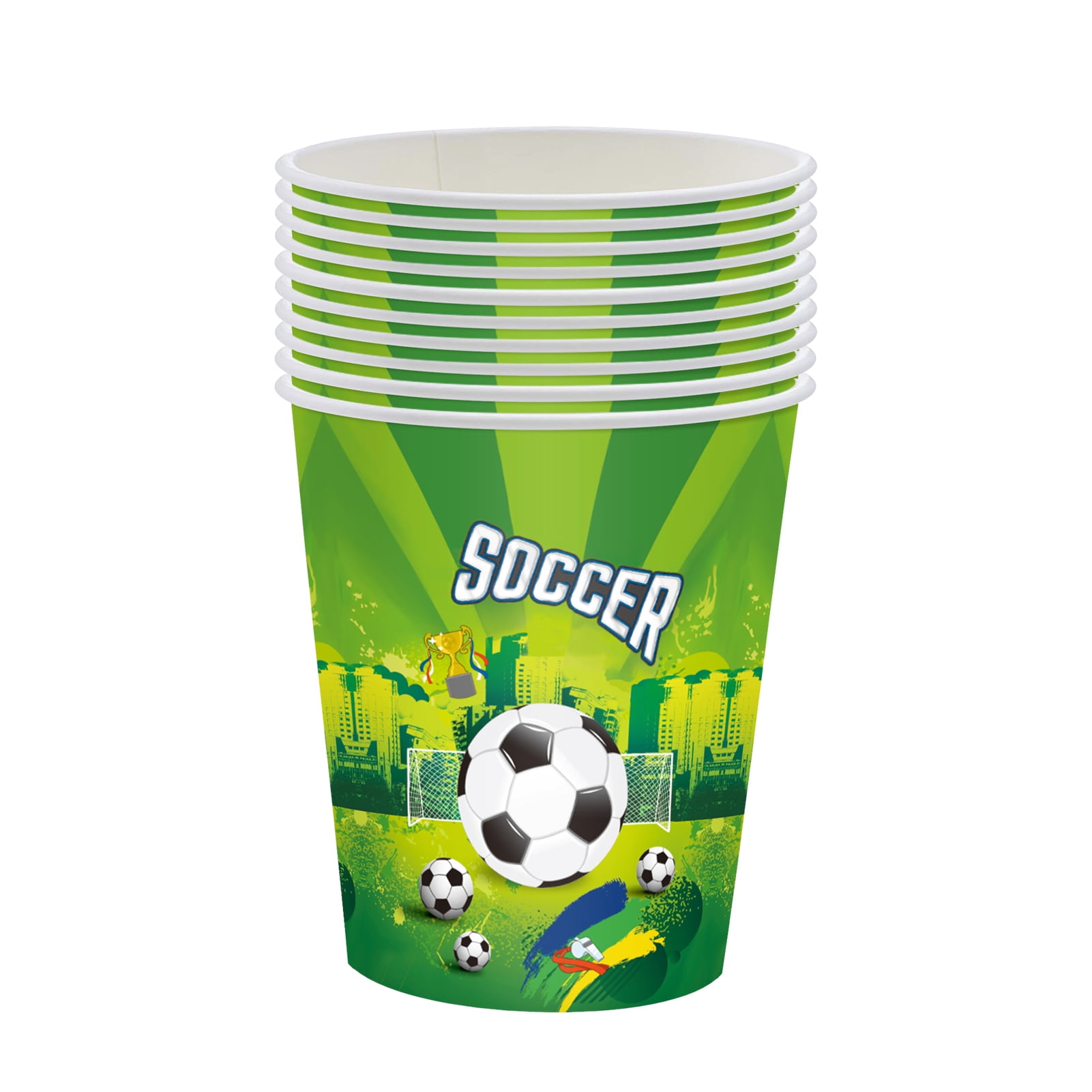 40pcs Football Soccer Party Tableware Decoration Paper Plate Cup Tissue Decor 