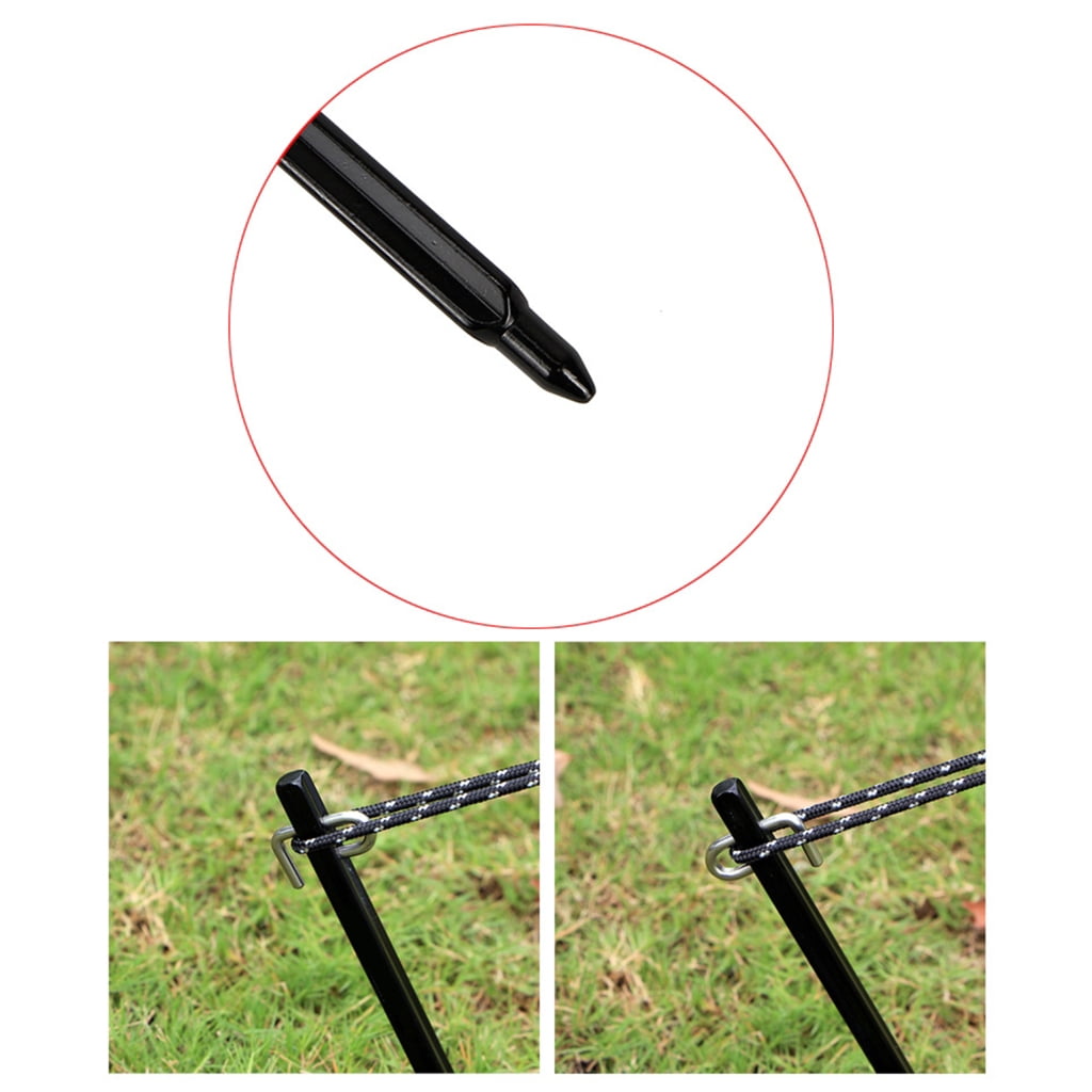 4Pcs Aluminum Alloy Tent Stakes Tent Peg Ground Peg for Outdoor Camping Canopy