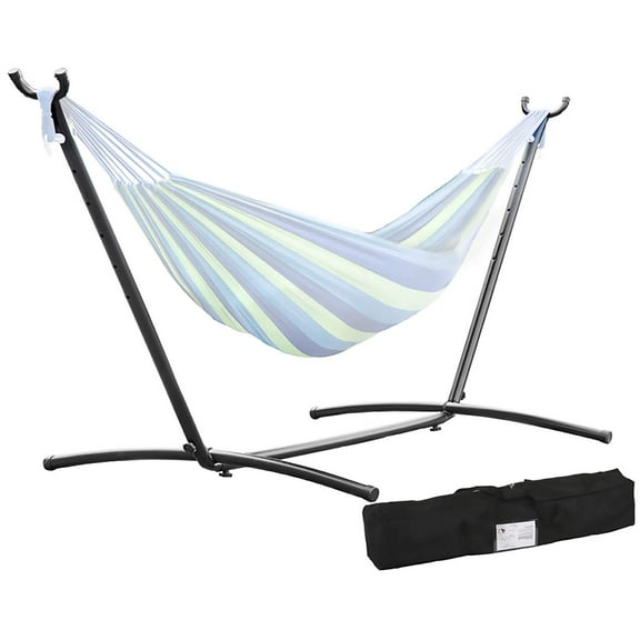 FDW Hammock Stand Portable Heavy Duty Hammock Stand Portable Steel Stand Only for Outdoor Patio or Indoor with Carrying Case (No Hammock)