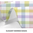 thumbnail image 7 of Easter Plaid Rectangle Tablecloth 60x84 Inch,Spring Coloring Checkered Table Cloth,Wrinkle Stain Waterproof Holiday Table Cover,Rustic Rainbow Small Fabric Farmhouse Tablecloth for Party Picnic, 7 of 7
