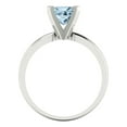 thumbnail image 4 of 1ct princess cut natural sky blue topaz 18k white gold Bridal Wedding Engagement Promise Anniversary Ring for Women size 3.5, 4 of 7