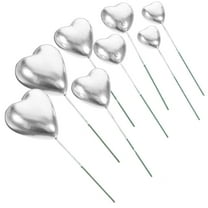 OUNONA 20Pcs Silver Topper for Cake Decor and Party Decoration