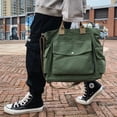 thumbnail image 1 of Bolso De Hombro Bolso de viaje de lona de compras informal Correa ajustable Simple portátil para el trabajo, 1 of 8