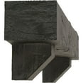thumbnail image 4 of Ekena Millwork 8"H x 8"D x 60"W Hand Hewn Faux Wood Fireplace Mantel Kit with Ashford Corbels, Aged Ash, 4 of 10