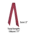 thumbnail image 3 of INSPIRE CHIC 2 Pcs Foulard à Taille Étroite à Pois Soyeux des Années 50 Rouge&Rouge, 3 of 6