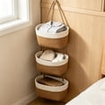 thumbnail image 7 of Txlpkdyx Cottage Core Decor 2/3 Tier Hanging Wall Storage Baskets Boho Wall Decor For Bathroom Kitchen Bedroom, 7 of 7