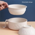 thumbnail image 4 of Advancent Instant Noodle Bowls Set Home Use Dinnerware Tableware Container Filter Soup Container Draining Drainage Bowl Style Simple Cocina y Comedor No. 4 Advancent HA043669-04, 4 of 6