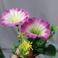 thumbnail image 4 of Nanoei Morning Glory Silk Bouquets, Realistic 6-Pc Artificial Flowers for Wedding Porch Garden Home Soft Decoration Pink1, 4 of 9