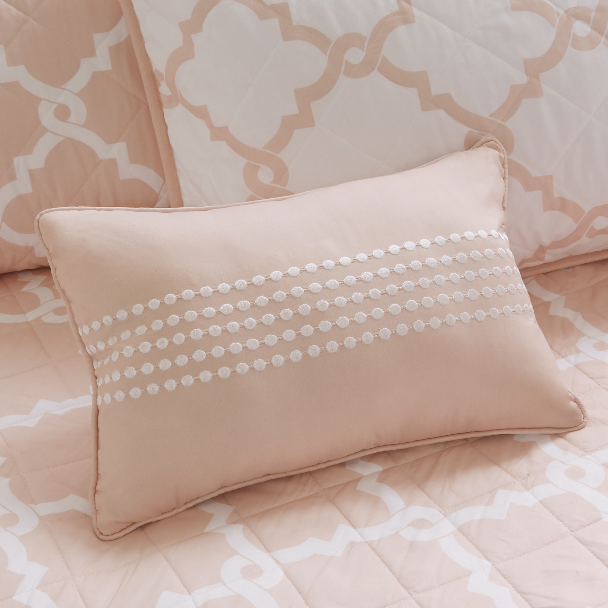 Home Essence Becker 6 Piece Reversible Printed Daybed Set, Peach