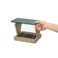 thumbnail image 3 of Birds Choice 10" Medium Recycled Plastic Hanging or Mounted Hopper 2-Sided Bird Feeder, Taupe/Green, 3 of 7