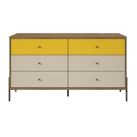 Manhattan 6 Drawer Dresser - Manhattan Comfort Joy 6 Drawer Dresser