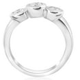 thumbnail image 2 of Silvago Jewel Simple 1 Ct Round Cut Diamond Ring - Lab Created Simulated Stone - 14K White Gold Plated - Ideal for Engagement, Wedding, or Anniversary - Stunning Gift for Her - Women's Jewellery, 2 of 3