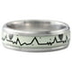 thumbnail image 2 of Anillos para mujer, regalos para mujer, anillo luminoso de acero de titanio para parejas, joyería luminosa, anillo de electrocardiograma, 2 of 3