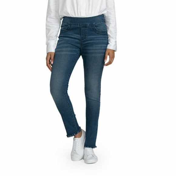 Bluberry Women's Ankle legth Chole medium wash Indigo denim