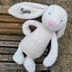 thumbnail image 2 of Lindos juguetes de peluche de conejito tímido personalizados, exquisito conejo rosa con nombre bordado, muñeca de regalo navideña de gran tamaño, 2 of 5