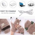 thumbnail image 4 of Invierno Con Calefacción Usb, Guantes Sin Dedos, Astas Peludas, Guantes De Piel Sintética, Cálidos, Suaves, Para Mujeres Y Hombres sonducket HA046363-01, 4 of 6