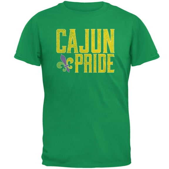 Mardi Gras Cajun Pride Fleur De Lis Mens T Shirt Irish Green 2XL