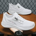 thumbnail image 5 of Mens Shoes,Mens Athletic Sneakers for With Advanced Breathable Fabric And Supportive Thick Sole Design for All Day Comfort,Shoes for Men,White,8, 5 of 9