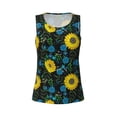 thumbnail image 4 of Haiem Sunflowers And Blue Flower Workout Tank Tops for Women, Athletic Sports Slim-Fit Tank Tops, Compression Sleeveless Dry Fit Shirts,Athletic Shirt-XX-Large, 4 of 9
