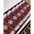 thumbnail image 3 of Christmas Snowflakes Stair Treads for Wooden Steps Indoor Runner Rug Carpet, Winter Xmas Flower Red Black Plaid 4 Pieces Peel and Stick Staircase Step Treads Covers Washable Throw Door Mats, 30"x8", 3 of 7