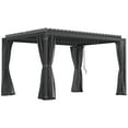 thumbnail image 3 of Outsunny 10'x13' Aluminum Pergola with Adjustable Louvered Roof, Gray, 3 of 10