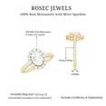 thumbnail image 5 of Rosec Jewels Certified Moissanite Oval Engagement Ring 1 Carat - Vintage Style Ring with Halo (6X8 mm, D-VS1 Grade), 14K Yellow Gold, US 3.50, 5 of 8