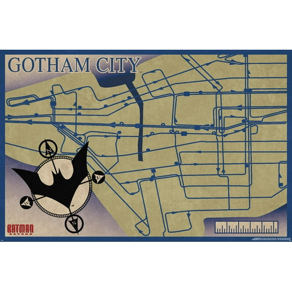 DC Comics TV Batman Beyond - Map Wall Poster, 22.375" x 34"