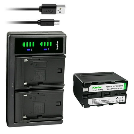 Kastar 1-Pack NP-F970PRO Battery and LTD2 USB Charger Compatible with Sony GV-D200 GV-D300 GV-D700 GV-D800 GV-D900 GV-HD700E Camera Sound Devices MixPre-3 MixPre-6 MixPre-10T 663 FEELWORLD F5 Pro 5.5