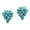 Turquoise, variant on AeraVida Trendy Summertime Fashion Turquoise Colored Crystal Beads Cluster of Grapes Fruit Inspired Clip-On Earrings Fun and Casual Fashion Jewelry Gifts for Women
