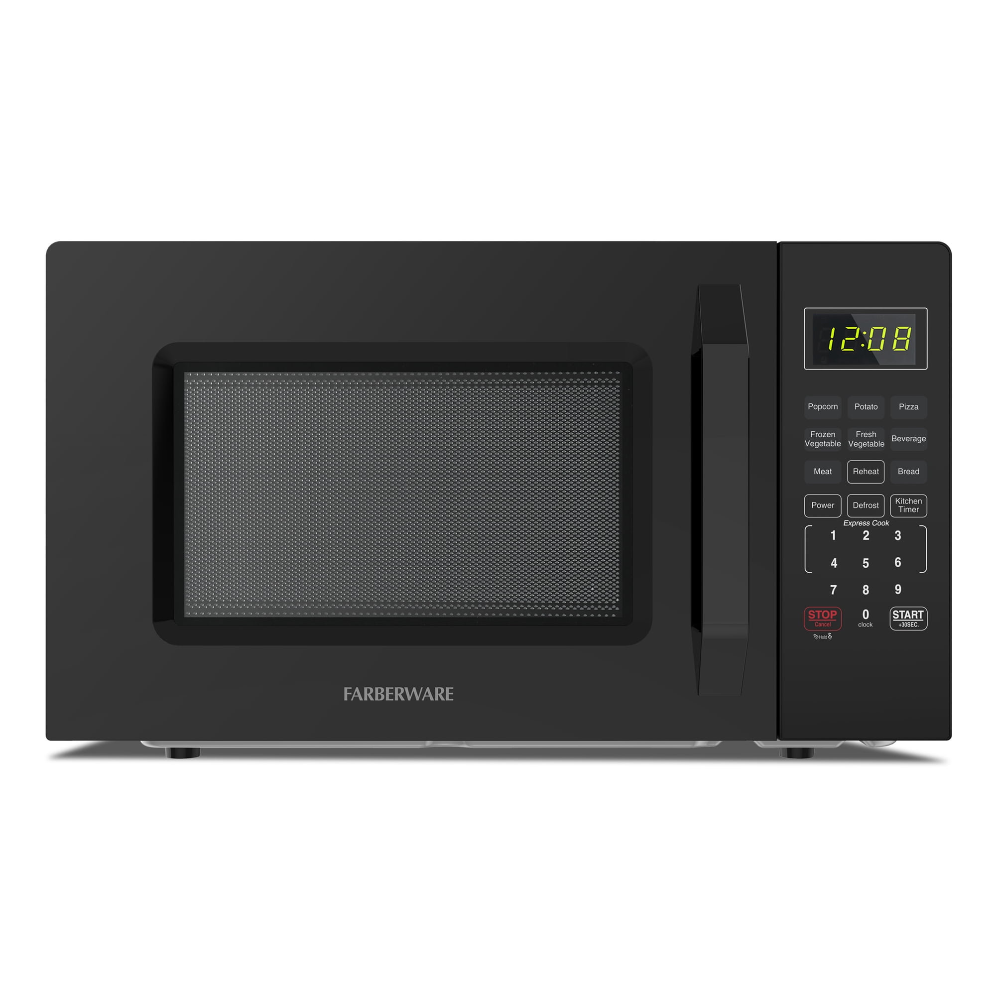 Farberware 1.1 cu ft Microwave Oven,1000W Countertop Microwave Oven with Auto Cook Menu, Black