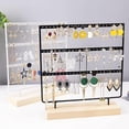 thumbnail image 5 of Earring Organizer Jewelry Display Stand, 3 Tier Earring Holder For Earrings Necklaces Bracelets And Rings, 66 Hole, 5 of 5