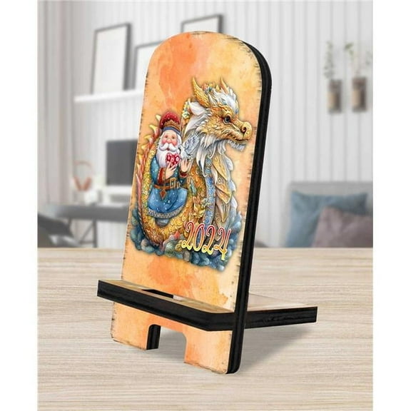 Designocracy 892088C-DG 6 x 3 x 3 in. Three Kings Nativity Cell Phone Stand Inspirational Decor with Wood Mobile Holder Organizer