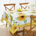 thumbnail image 3 of Sunflower Table Cloth Rectangle Table 60"x84", Summer Tablecloth Waterproof Outdoor Tablecloth Wrinkle-Free Table Cloth, Stain Resistant Dining Table Cover for Party Pinic Camping, 3 of 6
