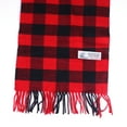 thumbnail image 3 of Women Men Red/Black Buffalo Check Plaid Scarves Classic Warm Soft Scarf with Fringes, 3 of 3