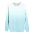 thumbnail image 3 of FNFHFY Women Crewneck Sweatshirts Gradient Nursing Sweatshirt for Breastfeeding Friendly Zipper Maternity Pullover Top Long Sleeve Casual Wear Tops, 3 of 4