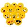 Kicko Emoji Inflatable Beach Balls 12” – Pack Of 12 Inflates - for Pool, Toys, Birthday Party, Prize, Party Favor