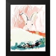 thumbnail image 2 of Christine, Niya 12x14 Black Modern Framed Museum Art Print Titled - Bunny in the Garden, 2 of 5