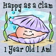 thumbnail image 2 of CafePress - Happy Clam 1St Birthday - Cute Infant Baby Football Bodysuit, 2 of 3